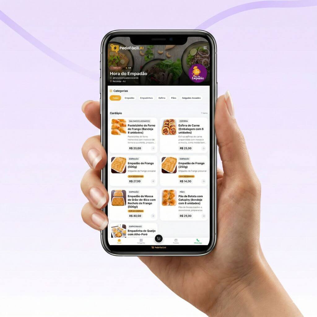 App PedeFácil no Celular